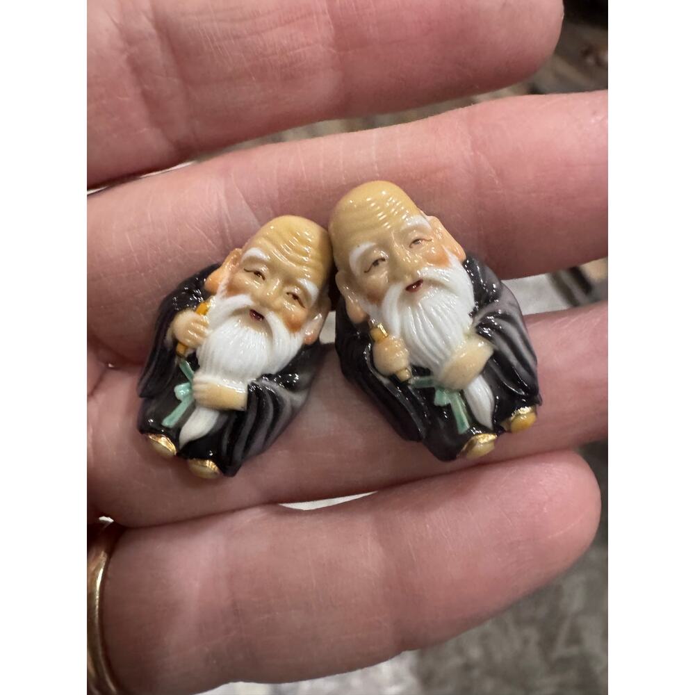 Rare vintage Toshikane porcelain cufflinks